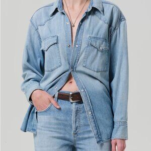 Citizens Of Humanity The Rancher Kayle Light Blue Denim Shirt